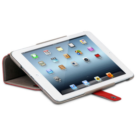 Zenus Masstige Color Point Folio iPad Mini 3 / 2 / 1 Case - Beige/Red