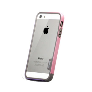 Zenus Bumper Trio Series Case for iPhone 5S / 5 - Pink/Purple