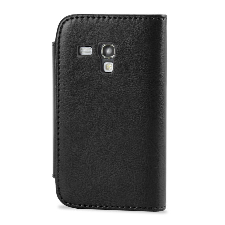 Housse Samsung Galaxy S3 Mini Portefeuille Style cuir - Noire