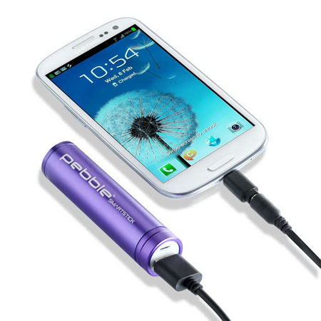 Veho Pebble Smartstick Portable Charger 2000mAh - Purple
