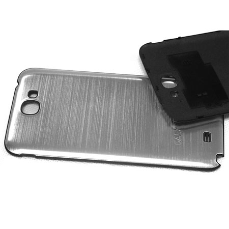 Cache Batterie en métal pour Samsung Galaxy Note 2 - Argent