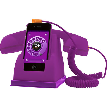 Kit main libre Ice-Phone Retro - Violet