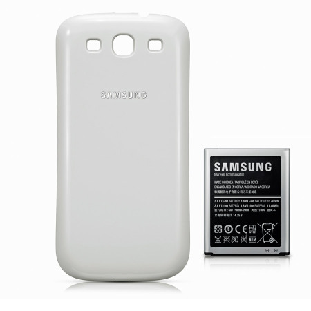 Kit Batterie Galaxy S3 d'origine Samsung Extended - 3000 mAh - Blanc