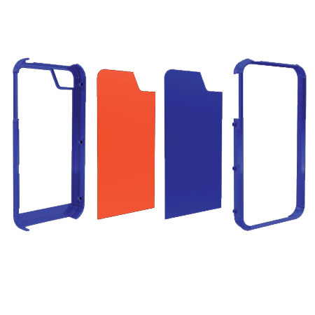 Coque iPhone 5S / 5 Trident Apollo 2 en 1 – Bleue / Orange