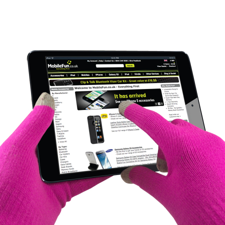 Touch Tip Handschoenen voor Capacitieve Touch Screens - Roze