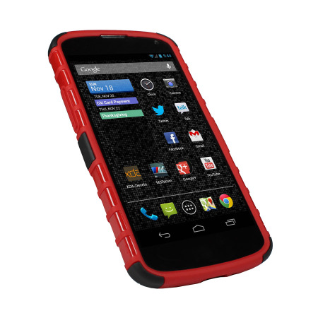 ArmourDillo Hybrid Protective Case for Google Nexus 4 - Red