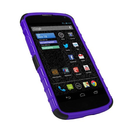 ArmourDillo Hybrid Protective Case for Google Nexus 4 - Purple