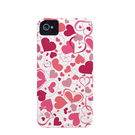 Case-Mate Barely There for iPhone 4 / 4S - White Heart