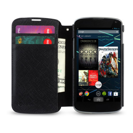 Zenus Google Nexus 4 Minimal Diary Series Case - Black