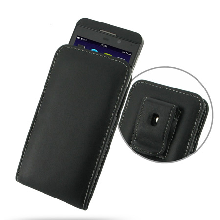 PDair Leather Vertical Case with Belt Clip - BlackBerry Z10