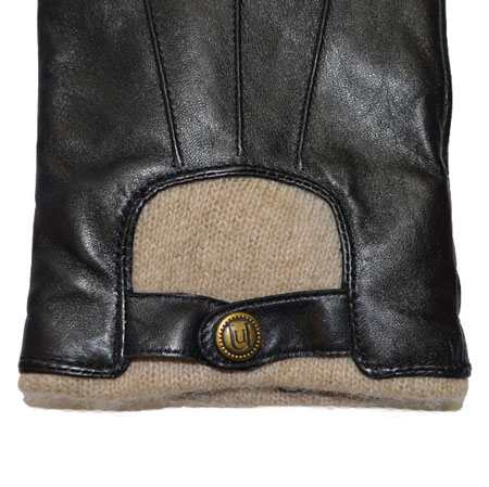 DESIGN - Gants En Cuir Pour écran Tactile - Noir