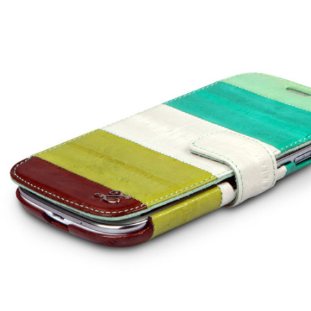 Zenus Prestige Diary Series Galaxy S3 Tasche in Grün