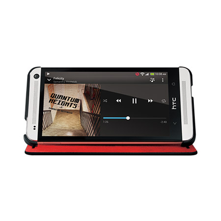 Housse HTC One 2013 Double Flip HC C841 – Noire / Rouge