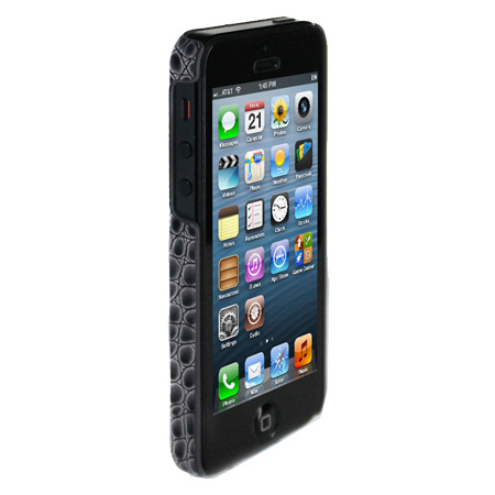 functie houten dilemma Guess iPhone 5S / 5 Hard Case - Dark Croc