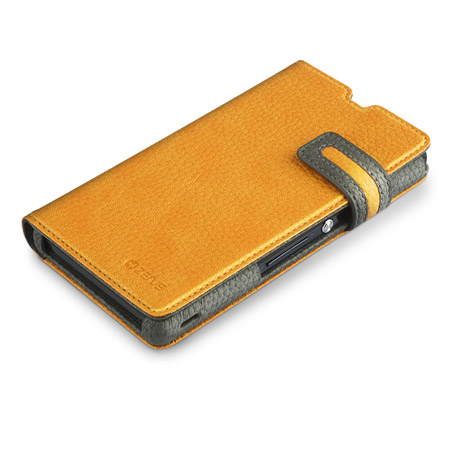 Zenus Masstige Modern Edge Diary Case for Sony Xperia Z - Yellow