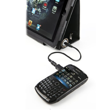 Chargeur de batterie Veho Pebble - 6600 mAh et housse portefeuille iPad et iPad 2 - Noire