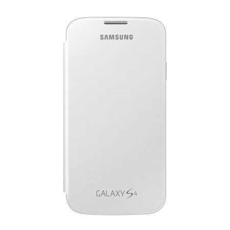 White Genuine Samsung EF-FI950BWEGWW Flip Cover Book Case for Galaxy S4 i9500 