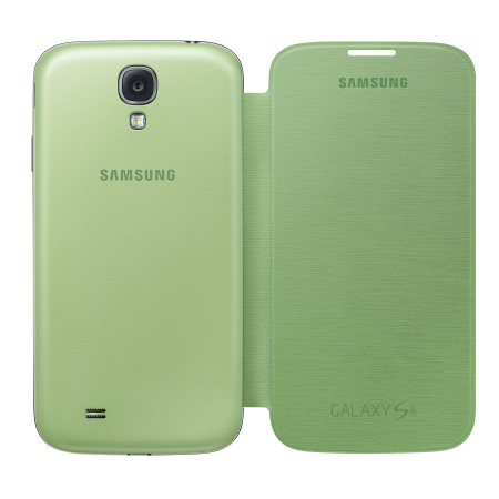Official Samsung Galaxy S4 Flip Case Cover - Lime Green