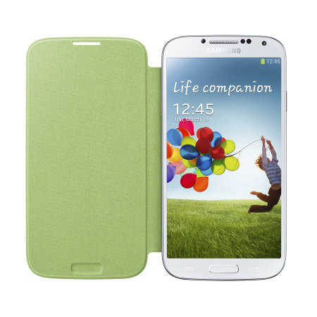 Genuine Samsung Galaxy S4 Flip Case Cover - Lime Green