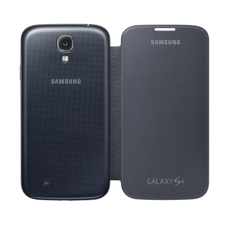 Genuine Galaxy S4 Flip Case Cover - Black