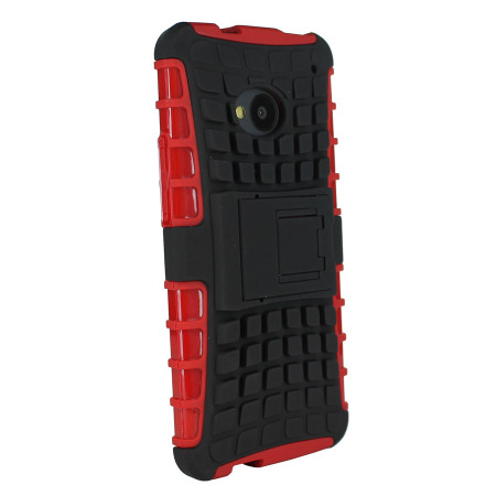 ArmourDillo Hybrid Protective Case for HTC One - Red