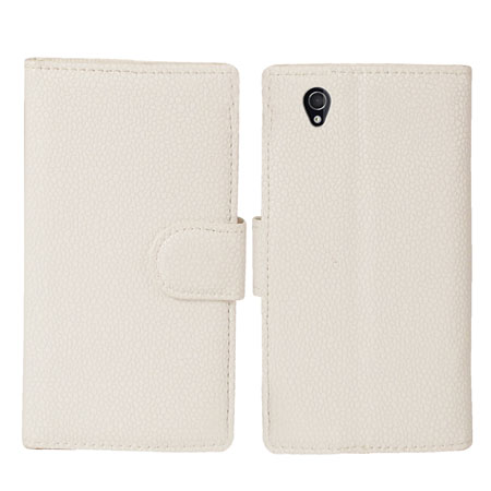 Sony Xperia Z Stand / Wallet Case - White