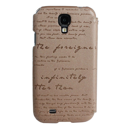 Zenus Prestige Samsung Galaxy S4 Lettering Diary Series - Pearl Brown