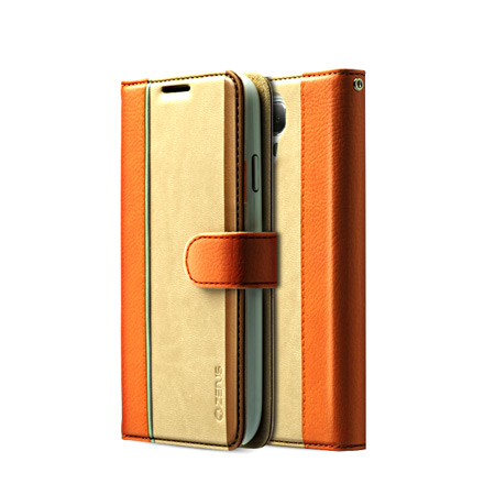 Zenus Masstige Fast Track Diary Series Galaxy S4 Tasche in Orange