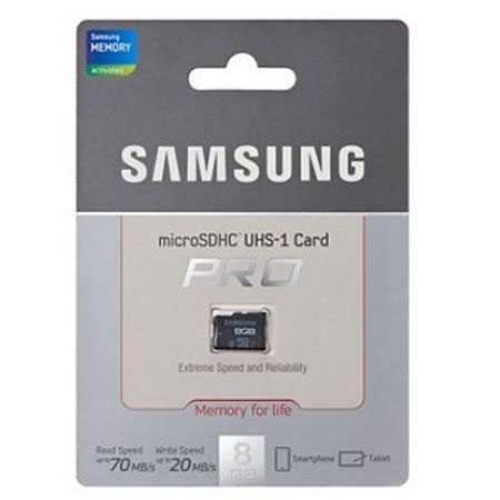 Samsung 8GB UHS-1 Grade 1 MicroSDHC Pro - Class 10