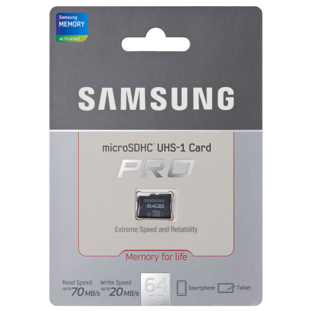 Samsung 64GB UHS-1 Grade 1 MicroSDXC Pro - Class 10