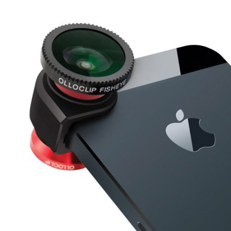 olloclip iPhone 5S / 5 Fisheye, Wide-angle, Macro Lens Kit - Red