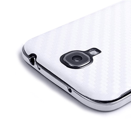 BodyGuardz Carbon Fibre Armor Skin for Samsung Galaxy S4 - White