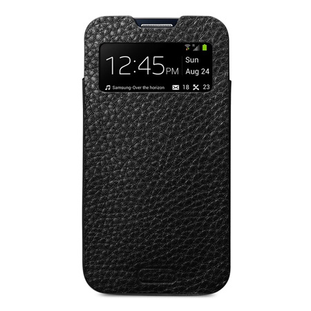 Spigen SGP Crumena Leather View Pouch for Samsung Galaxy S4 - Black