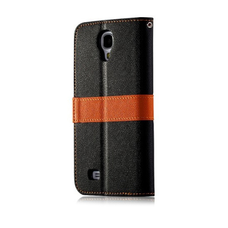 Momax Samsung Galaxy S4 Flip Diary Case - Black / Orange