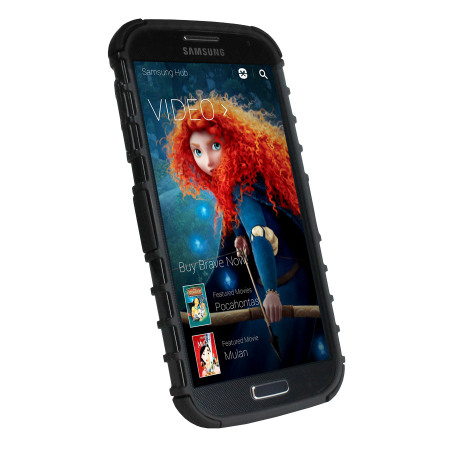 ArmourDillo Hybrid Protective Case for Samsung Galaxy  S4 - Black