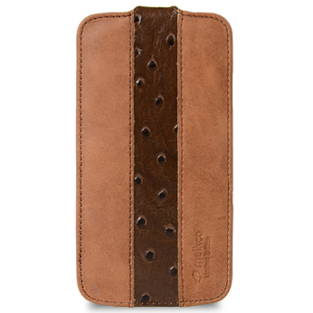 Melkco Leather Jacka Type Case for Samsung Galaxy S4 - Brown