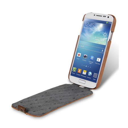 Melkco Leather Jacka Type Case for Samsung Galaxy S4 - Brown