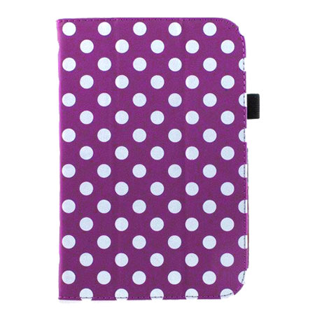 SD Stand and Type Case for Samsung Galaxy Note 8.0 - Purple Polka Dot