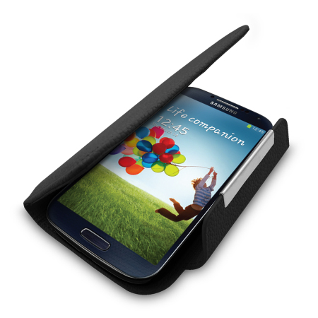 Housse Samsung Galaxy S4 Portefeuille Style cuir - Noire