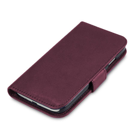 Galaxy S4 Ledertasche Style Wallet in Lila