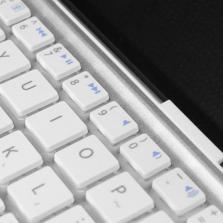 Aluminium Bluetooth Keyboard Stand for iPad Mini 3 / 2 / 1 - White
