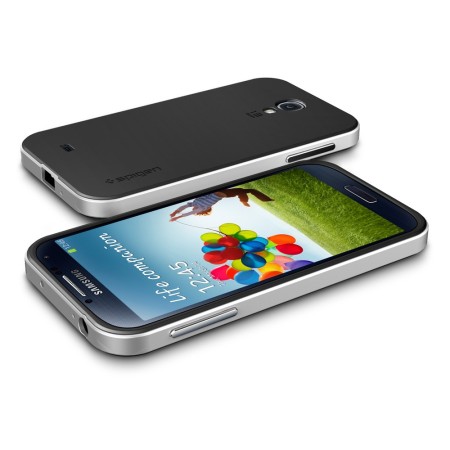 Funda Samsung Galaxy S4 Neo Hybrid de Spigen - Plata