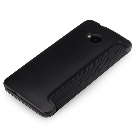Rock Elegant Side Flip Case For HTC One - Black