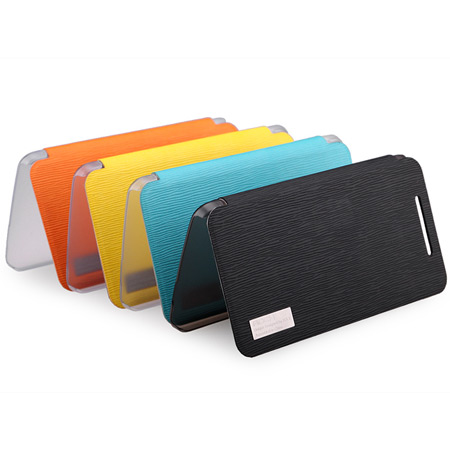 Housse HTC One 2013 Rock Elegant Side Flip - Orange