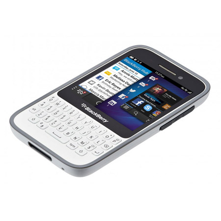 BlackBerry Q5 Premium Shell - ACC-54809-202 - White/Granite Grey
