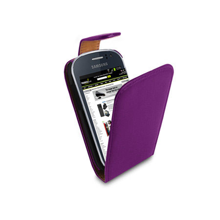House Flip effet cuir Samsung Galaxy Fame - Violette
