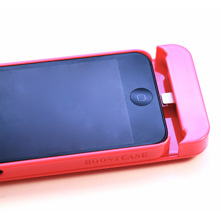 Funda iPhone 5S / 5 Boostcase híbrida con batería de 1500mAh - Coral
