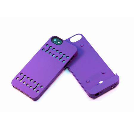 Boostcase Hybrid Snap Case met 1500Mah Batterij voor de iPhone 5S / 5 - Paars