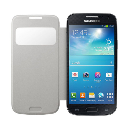 Funda oficial Samsung Galaxy S4 Mini S-View Premium - Blanca