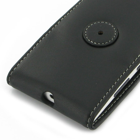 PDair Leather Top Flip Case for Nokia Lumia 920 - Black